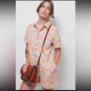 Storia denim floral romper